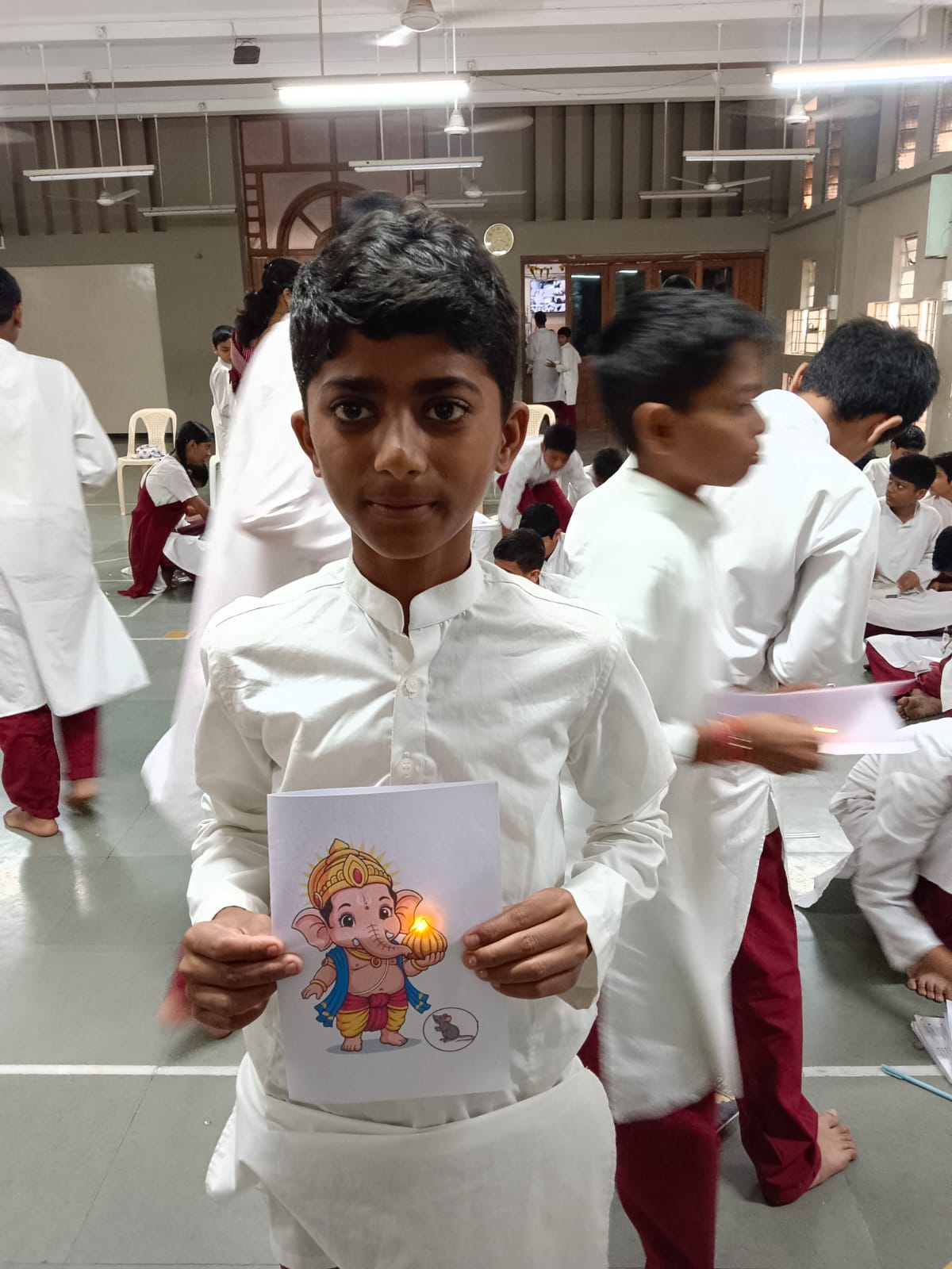 Students taking part in the Paper Circuit Activity